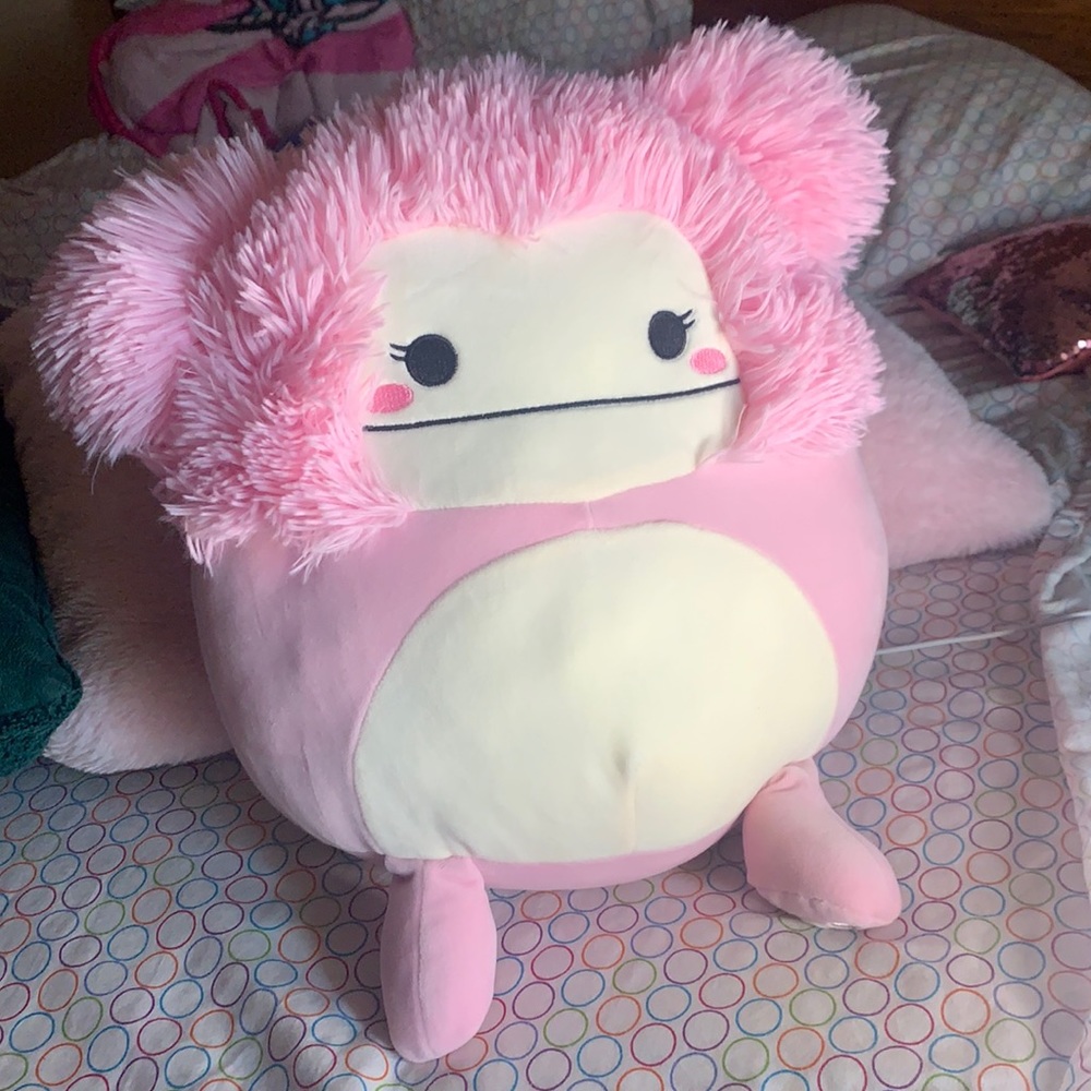 Pink big foot squishmallow
